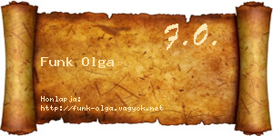 Funk Olga névjegykártya