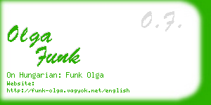 olga funk business card